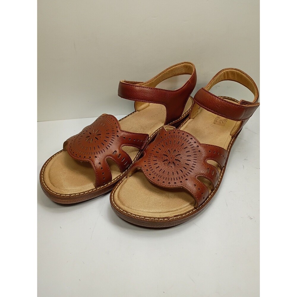 Brioso Wellen Wedge Leather Sandals. comfortable  9.5 M